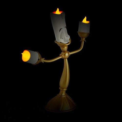 Reloj Portavelas De La Bella Y La Bestia, Luz Nocturna Con