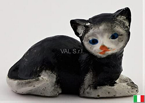 Gato Original Acostado En Terracota 3,5cm