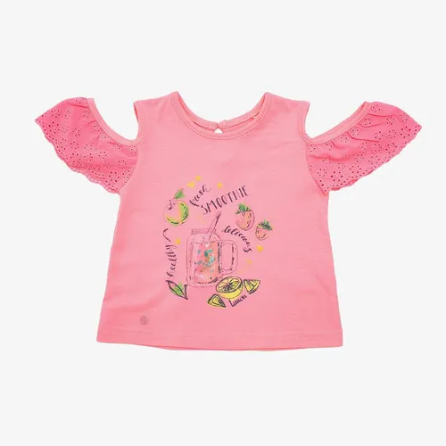 Polera Manga De Bodery Jugos Tropicales Rosado Pillin