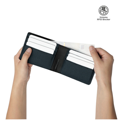 Billetera Y Tarjetero Hombre Canvas Con Rfid Blocker Totto