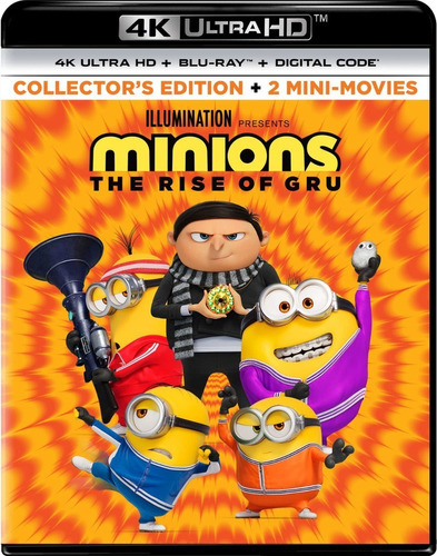 Minions Nace Un Villano Rise Gru Pelicula 4k Uhd + Blu-ray