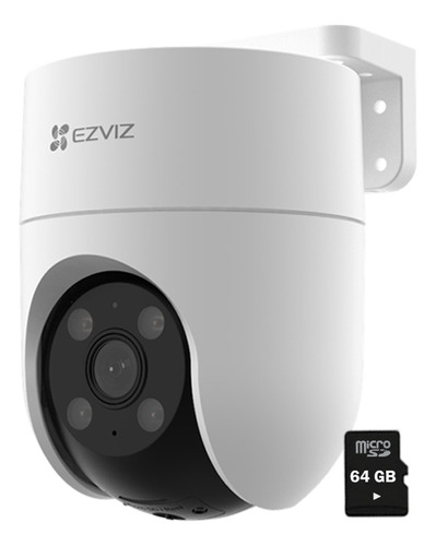 Cámara Wifi Exterior H8c 4mp 2k Ezviz Tecnología Ia + Sd64gb