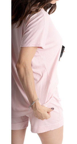 Imagen 6 de 8 de Remera Alondra Pijama Manga Corta Morley Verano Dama Jelue