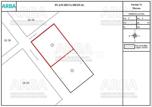Imagen 6 de 6 de Terreno Fraccion En Venta Ubicado En Cuartel V, Moreno, G.b.a. Zona Oeste