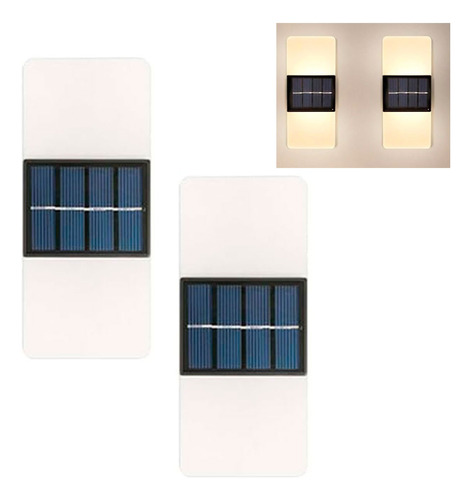 Pack X 2 Panel Luz Acrílico Bidireccional Solar Cálida Fria