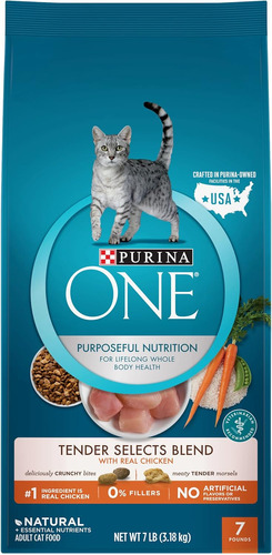 One Alimento Seco Natural Para Gatos Mezcla Con Pollo Real B