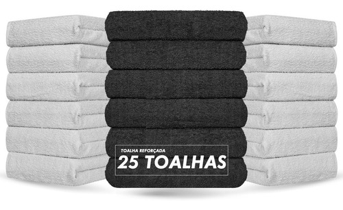 Kit 25 Toalha De Rosto P/ Salão Reforçada 430 G/m² 45 X 70cm