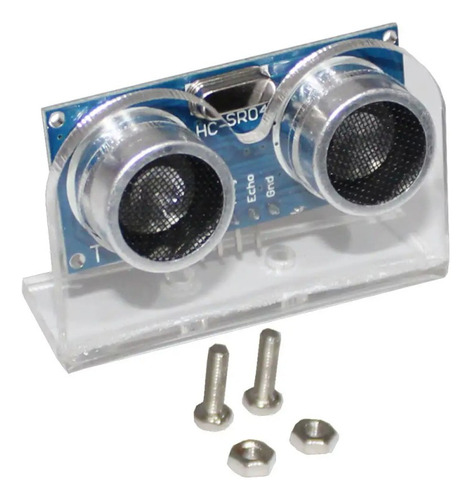2 Sensores Ultrasónico Hc Sr04 3-5v + Base Soporte Acrílico