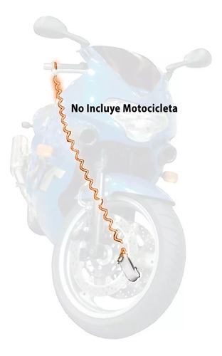 Imagen 3 de 5 de Cable Recordatorio Para Candado De Disco Moto Onguard 8056 Color Naranja