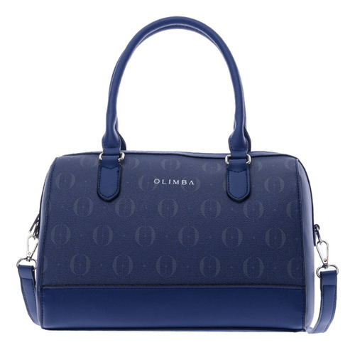Bolsa Satchel Olimba De Mujer De Moda Amplia Grande 88522 Azul Lisa Oro