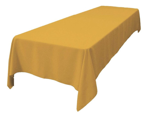 Mantel De Mesa De Forma Rectangular En Color Dorado