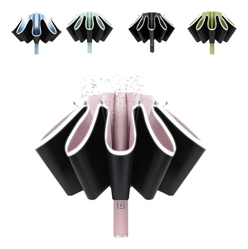 Paraguas Sombrillas Plegable Automático Resistente A La Lluv