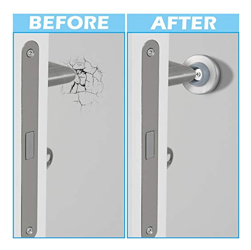 Protector De Puerta De Acero Inoxidable Con Tope De Pared -