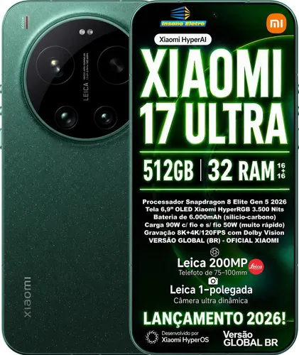 Xiaomi 17 Ultra 512gb+32gb Ram 5g 200mpx Nfc Global Lacrado
