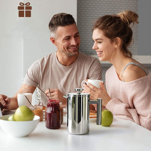 Cafetera Prensa Francesa De Acero Inoxidable 350ml