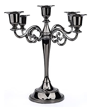 7/8  Candelabra Candlestick, Retro Gunmetal Black F2yvd