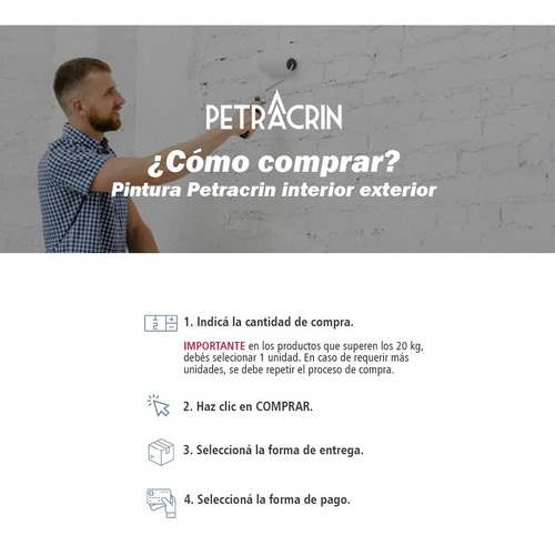 Imagen 7 de 10 de Combo Pintura Latex 20l+ Enduido+ Fijador+ Rodillo Petracrin