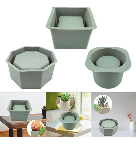 3 Moldes Para Macetas Moldes Pequeños Para Plantas