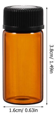 100 Botellas De Aceite Esencial De Vidrio De 3 Ml Con Tapón