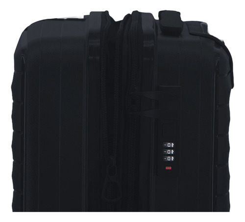 Valija Carry On Unicross Para Viaje De Cabina Avión Equipaje De Mano Material Polipropileno Rígida Color Negro