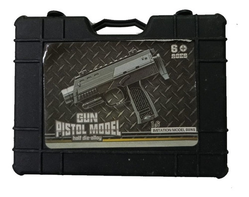 Mini Pistola Juguete Negra Corta Con Balines De Goma