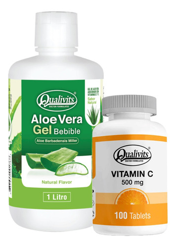 Vitamina C 500 Mg X100 Aloe Vera Bebible Sabores Qualivits 