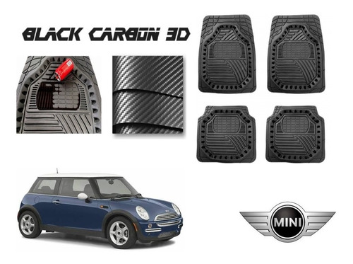 Tapetes Premium Black Carbon 3d Mini Cooper 2002 A 2007