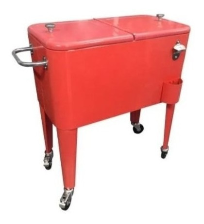 Cooler Retro Vintage 60l Rojo