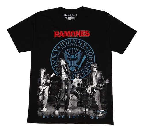 Playera Rock Ramones Hey Ho Lets Go Band 