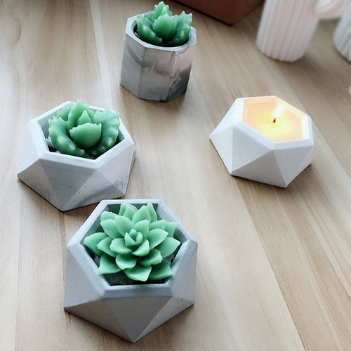 Imagen 7 de 10 de Molde Silicon Para Maceta Suculentas Cactus Velas Resina