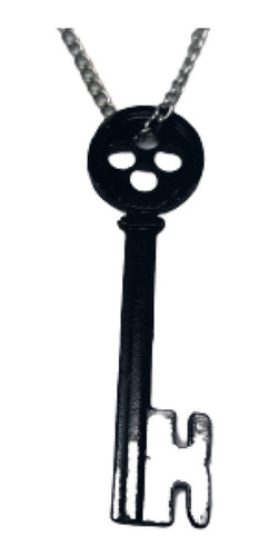 Collar Llave Boton Negra Cosplay Coraline Puerta Secreta En