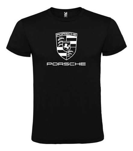 Camiseta Negra Porsche Logo