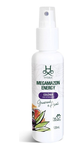 Colônia Energy Veterinário 120ml Guaraná E Açaí Megamazon