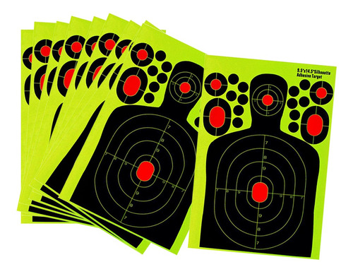 10 Peças Splatter Alvos De Tiro Autoadesivo Reativo Pistola