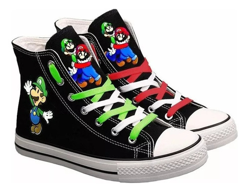 Zapatos De Lona Super Mario Bros, Zapatos De Skate A La Moda