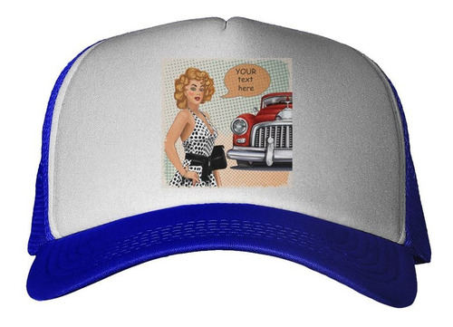 Gorra Mujer Con Auto De Fondo Instert Your Text