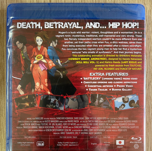 Bluray Samurai Champloo - Coleção Completa - Lacrado