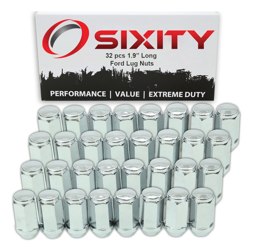 Sixity Auto 32 Tuerca Cromada Para Rueda Bellota Ford F-350