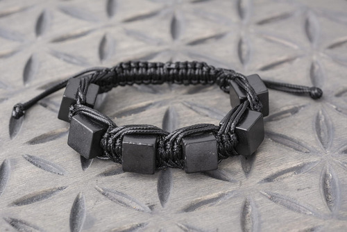 Pulsera De Shungit Keled Rocks Arachne Black Para Conexión A