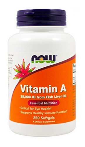 Suplemento Vitamina A Now Foods Vitamina A, 25000 Ui De Acei