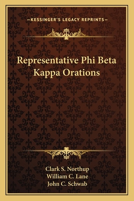 Libro Representative Phi Beta Kappa Orations - Northup, C...