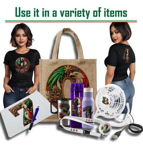 Números Ornamentales Mexicanos 10 Números Png 300dpi, 4096px