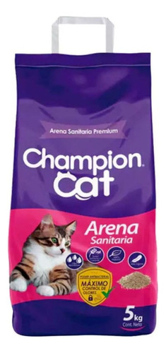 Arena Sanitaria Champion Cat 5 Kg x 5kg de peso neto