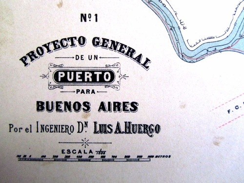 1886 Proyecto General De Un Puerto Para Buenos Aires Huergo