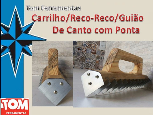 Carrilho/guião/reco-reco De Canto P/gesso Com Ponta Diagonal