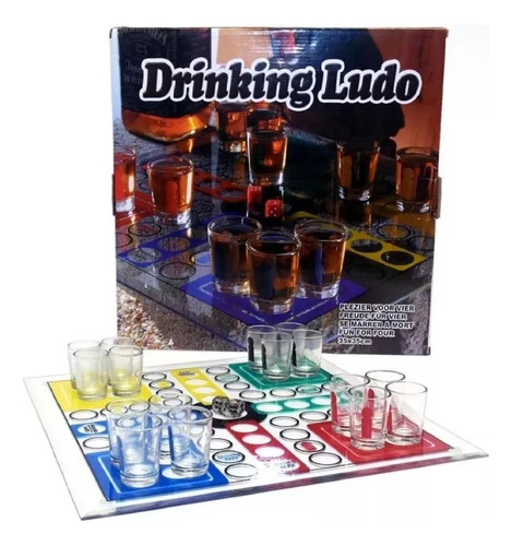Ludo Shot De Vidrio Juego De Mesa Drinking Ludo Familiar