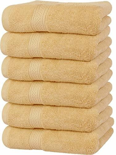 Toallas De Mano De Algodon Hilado Altamente Absorbente Beige