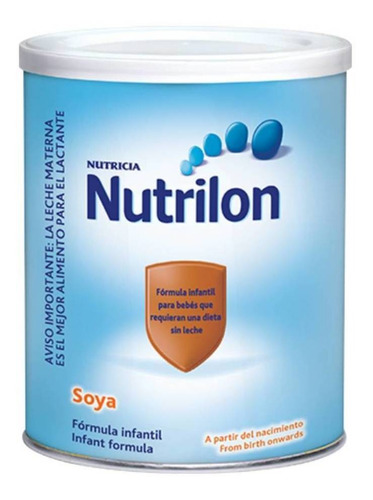Leche de fórmula en polvo Nutricia Nutrilon Soya en lata de 1 de 400g - 0 meses a 2 años