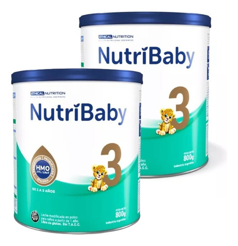 2un Nutribaby 3 Lata De 800grs Leche De Fórmula +12meses