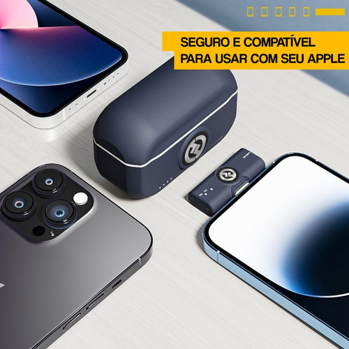 Microfone Sem Fio Para iPhone Hollyland Lark M2 Lightning